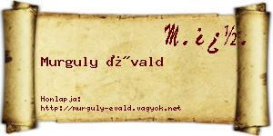 Murguly Évald névjegykártya